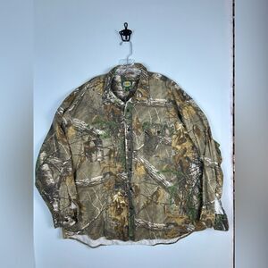 Cabela’s Long Sleeve Camo Shirt Realtree Xtra Heavyweight 7-Button 930128 Sz 3XL